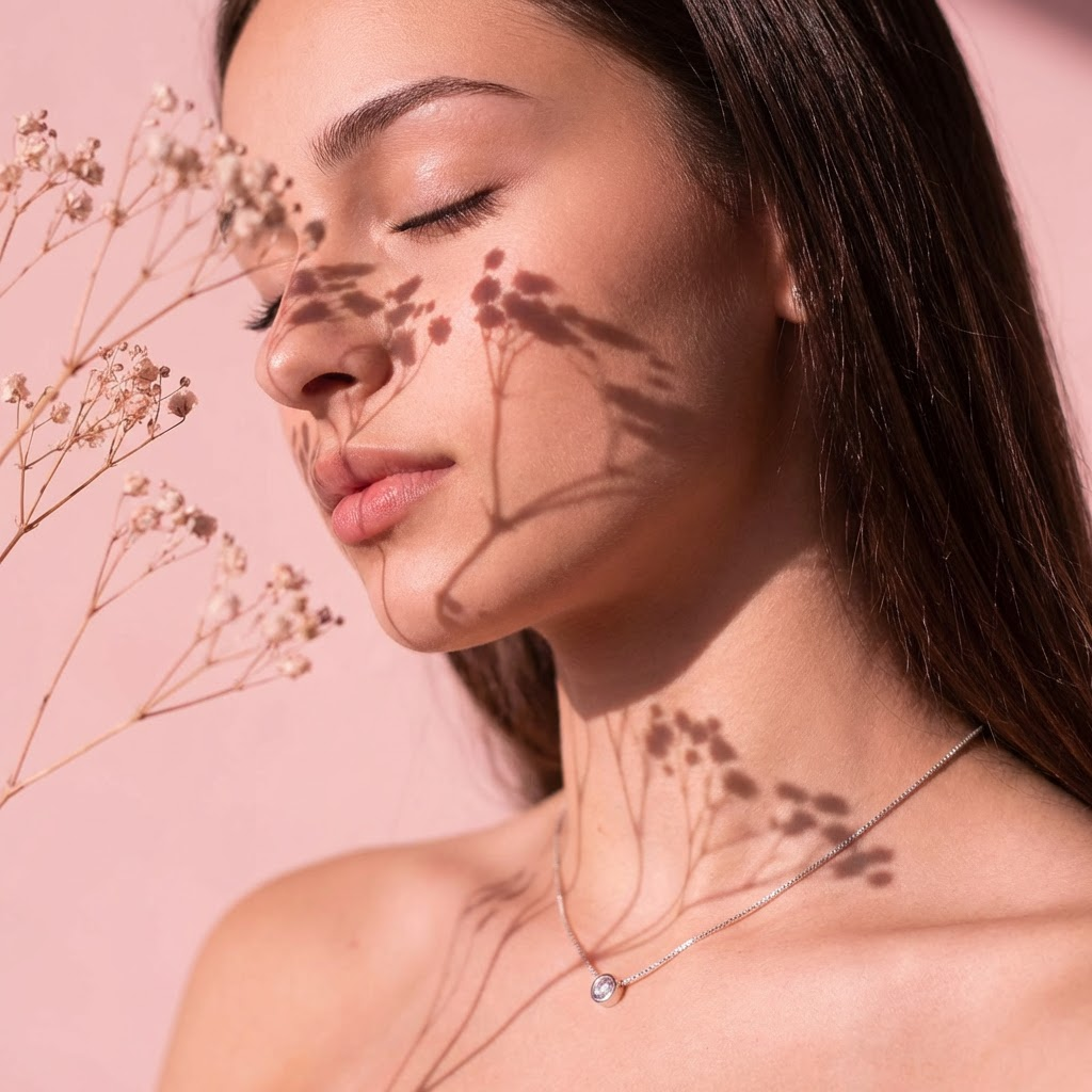 Cadena collar dije punto luz Zirconia 5mm - Plata 925