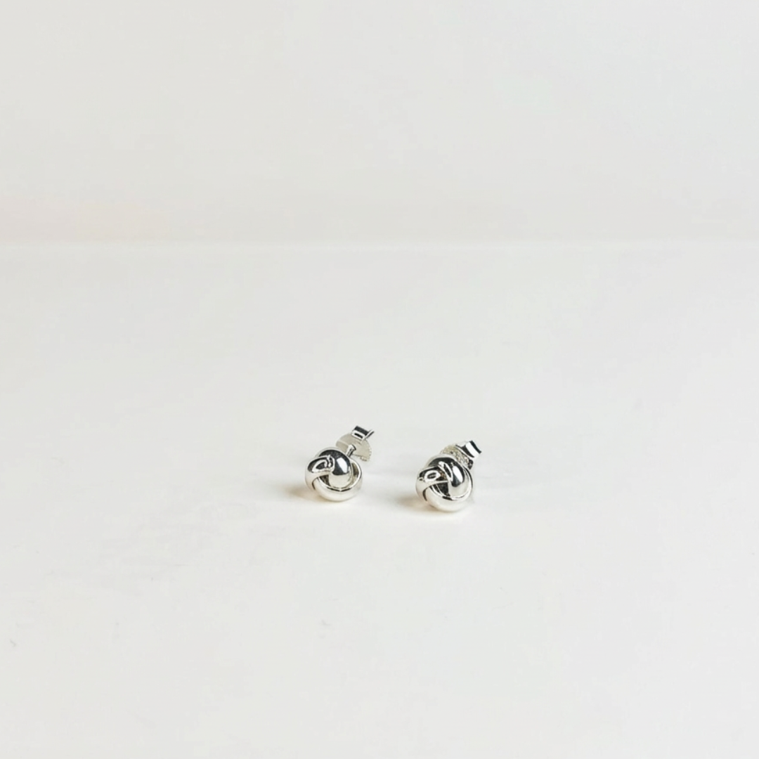 Caravanas Nudo Clásico 6 mm - Plata 925