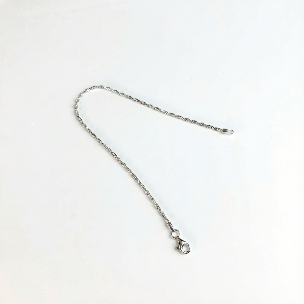 Pulsera Tourbillon Facetada 19cm - Plata 925