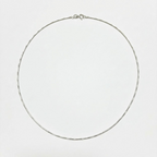 Cadena Clapton Facetada 45 cm - Plata 925