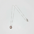 Cadena collar dije punto luz Cuarzo Rosa 5mm - Plata 925