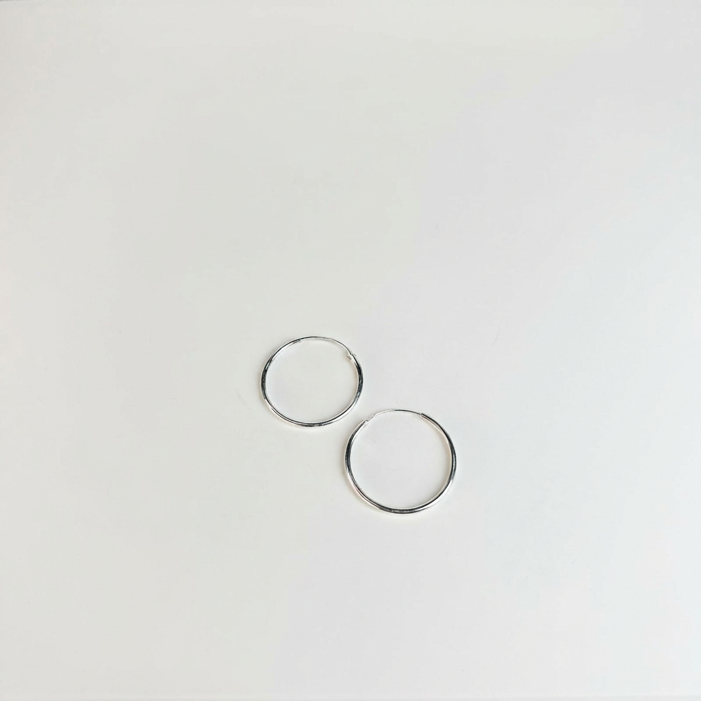 Aros Cuba Clásicos 25 mm - Plata 925