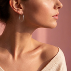 Aros Cuba Clásicos 25 mm - Plata 925