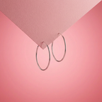 Aros Cuba Clásicos 25 mm - Plata 925