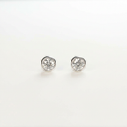 Caravanas Zirconia 7 mm Engarce Inglés - Plata 925