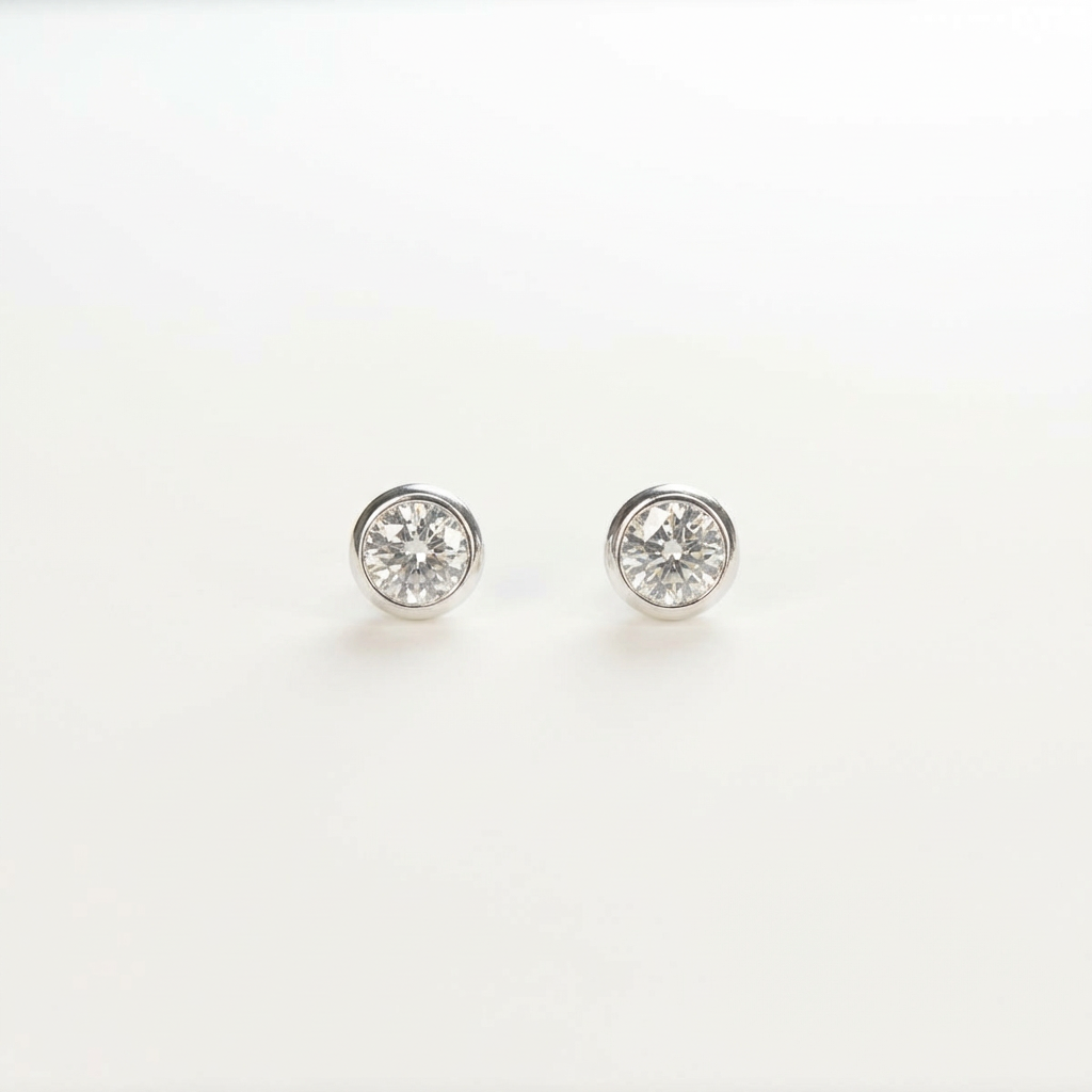 Caravanas Zirconia 7 mm Engarce Inglés - Plata 925