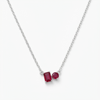 Collar Doble Rubí - Plata 925