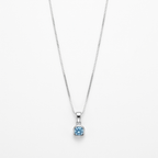 Collar Topacio Celeste Natural - Plata 925