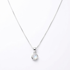 Collar Piedra Lunar Natural - Plata 925