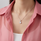 Collar Piedra Lunar Natural - Plata 925