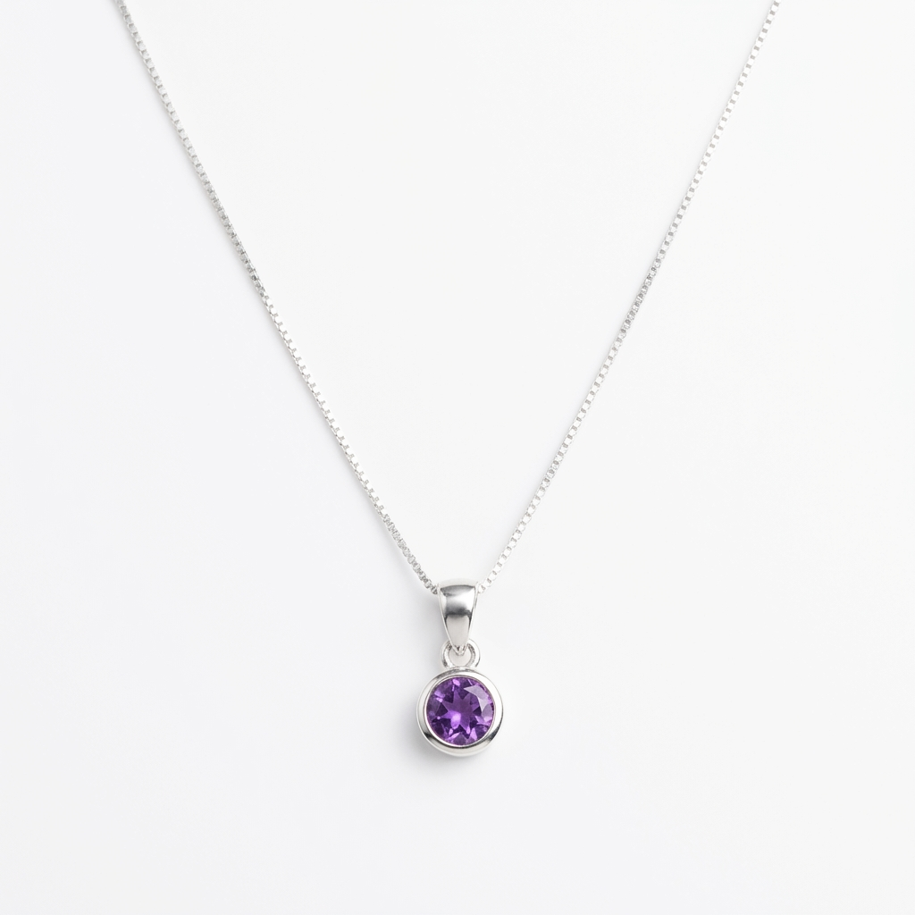 Collar Amatista Natural - Plata 925